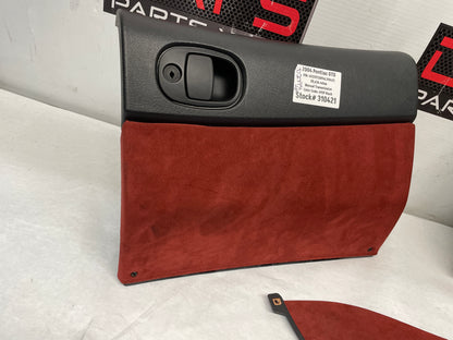 2004 Pontiac GTO Red Interior Trim Glove Box Knee Bolster Console Suedes OEM - Day's Parts Yard