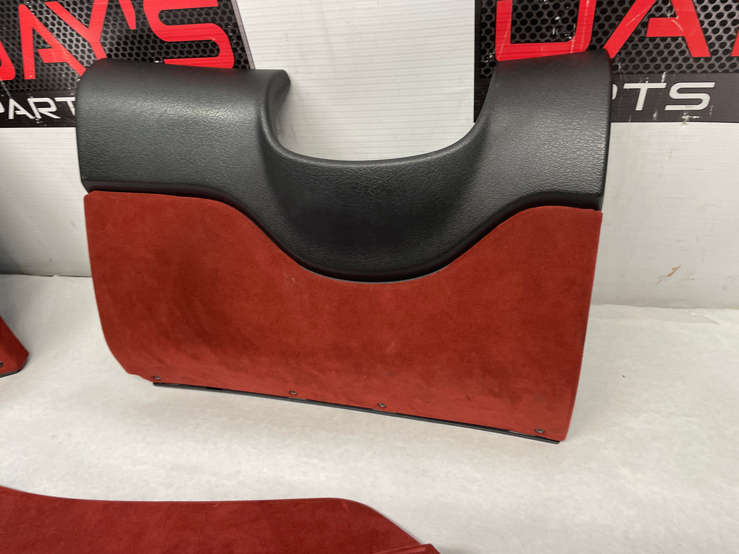 2004 Pontiac GTO Red Interior Trim Glove Box Knee Bolster Console Suedes OEM - Day's Parts Yard