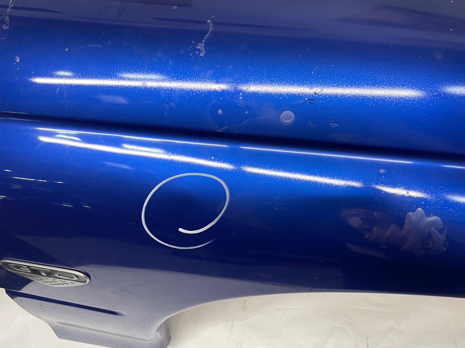 2005 Pontiac GTO RH Passenger Fender Blue OEM - Day's Parts Yard
