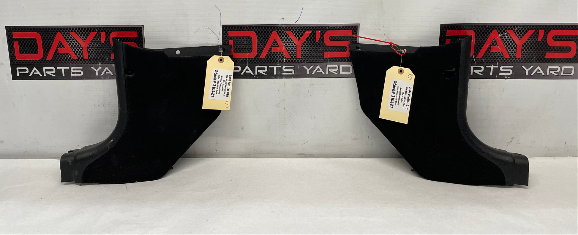 2004 Pontiac GTO RH & LH Interior Kick Panel Trim Molding OEM - Day's Parts Yard