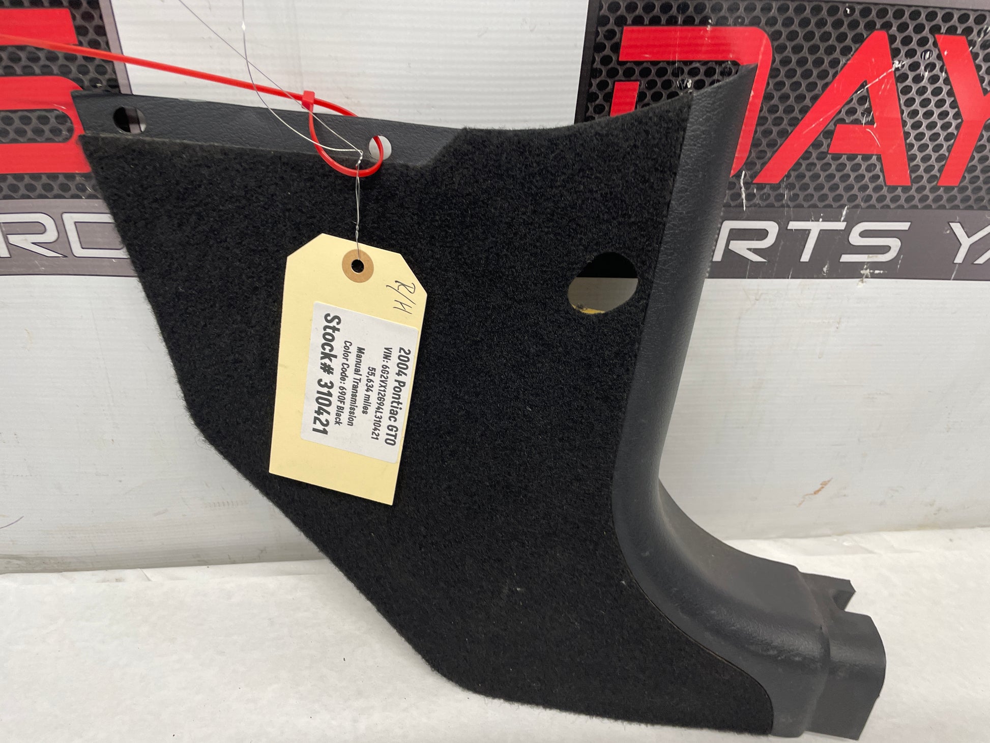 2004 Pontiac GTO RH & LH Interior Kick Panel Trim Molding OEM - Day's Parts Yard