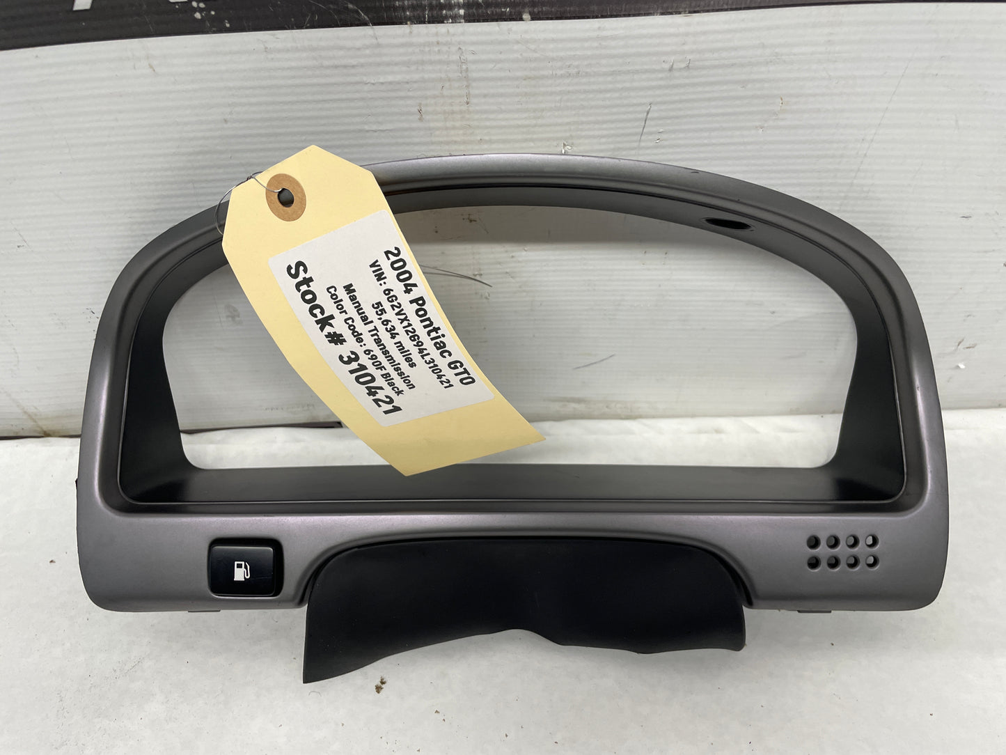 2004 Pontiac GTO Speedometer Gauge Cluster Bezel Trim Panel OEM - Day's Parts Yard