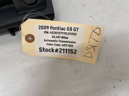 2009 Pontiac G8 GT Lower Radio Center Console Storage Cubby Compartment Assembly OEM - Day's Parts Yard