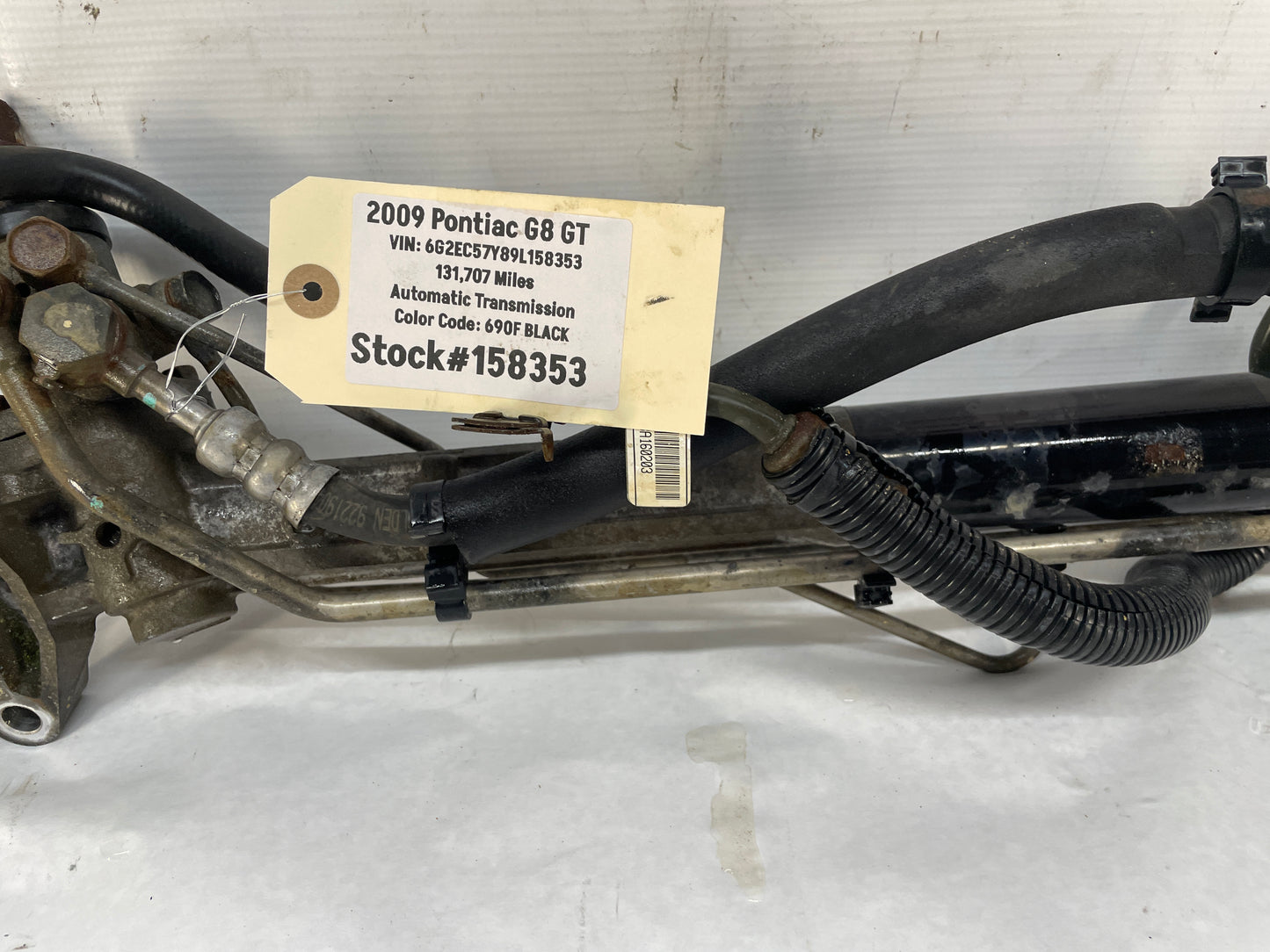 2009 Pontiac G8 GT Power Steering Rack and Pinion Gear Assembly w/ Lines OEM