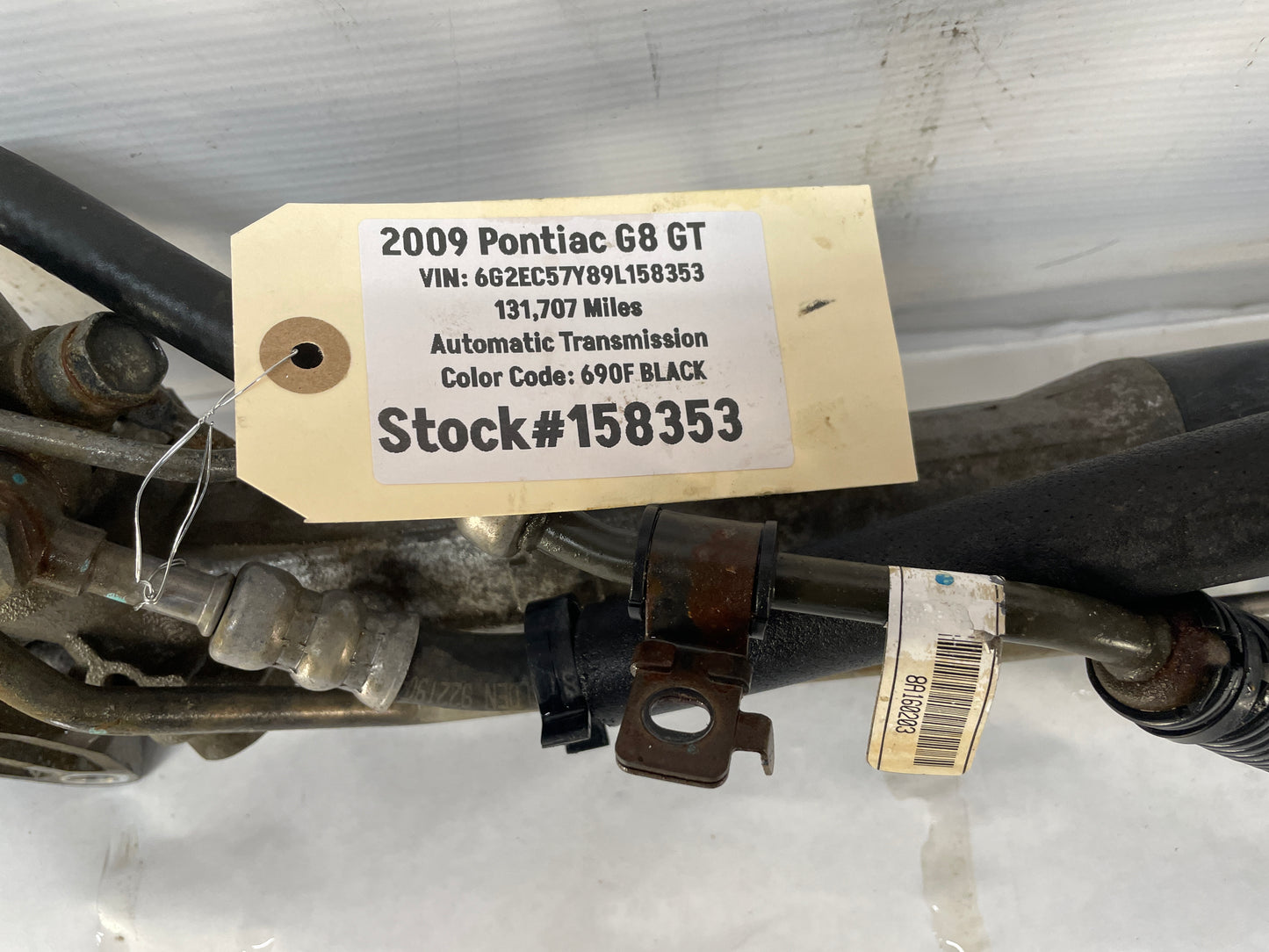 2009 Pontiac G8 GT Power Steering Rack and Pinion Gear Assembly w/ Lines OEM