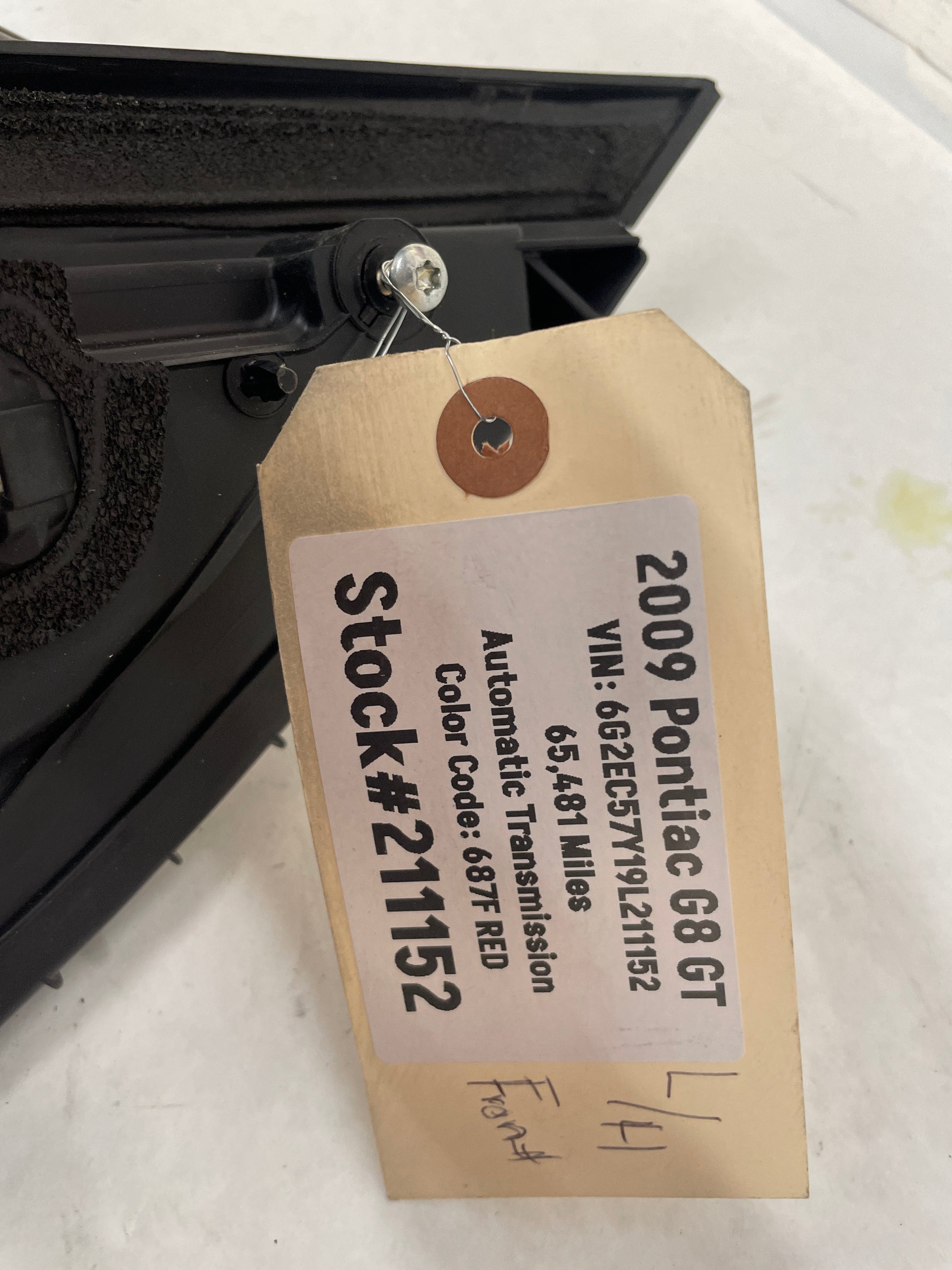 2009 Pontiac G8 GT LH Driver Exterior Out Side Door Mirror Red OEM - Day's Parts Yard