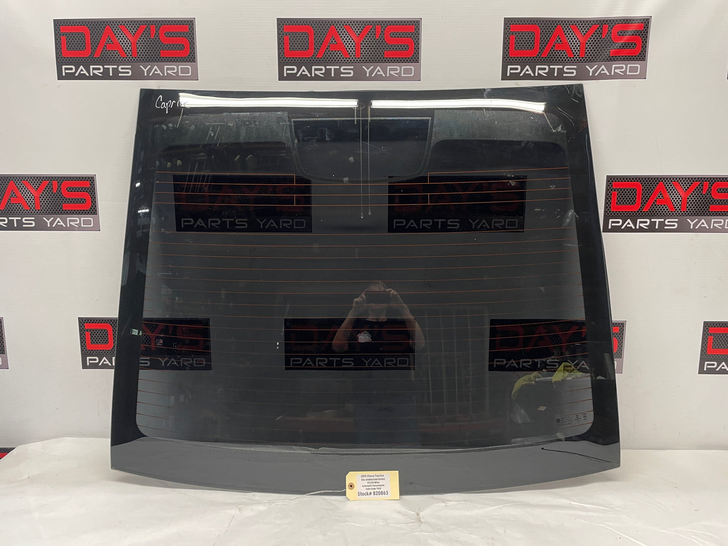 2013 Chevy Caprice Rear Back Glass Windshield Window OEM LOCAL PICK UP - Day's Parts Yard