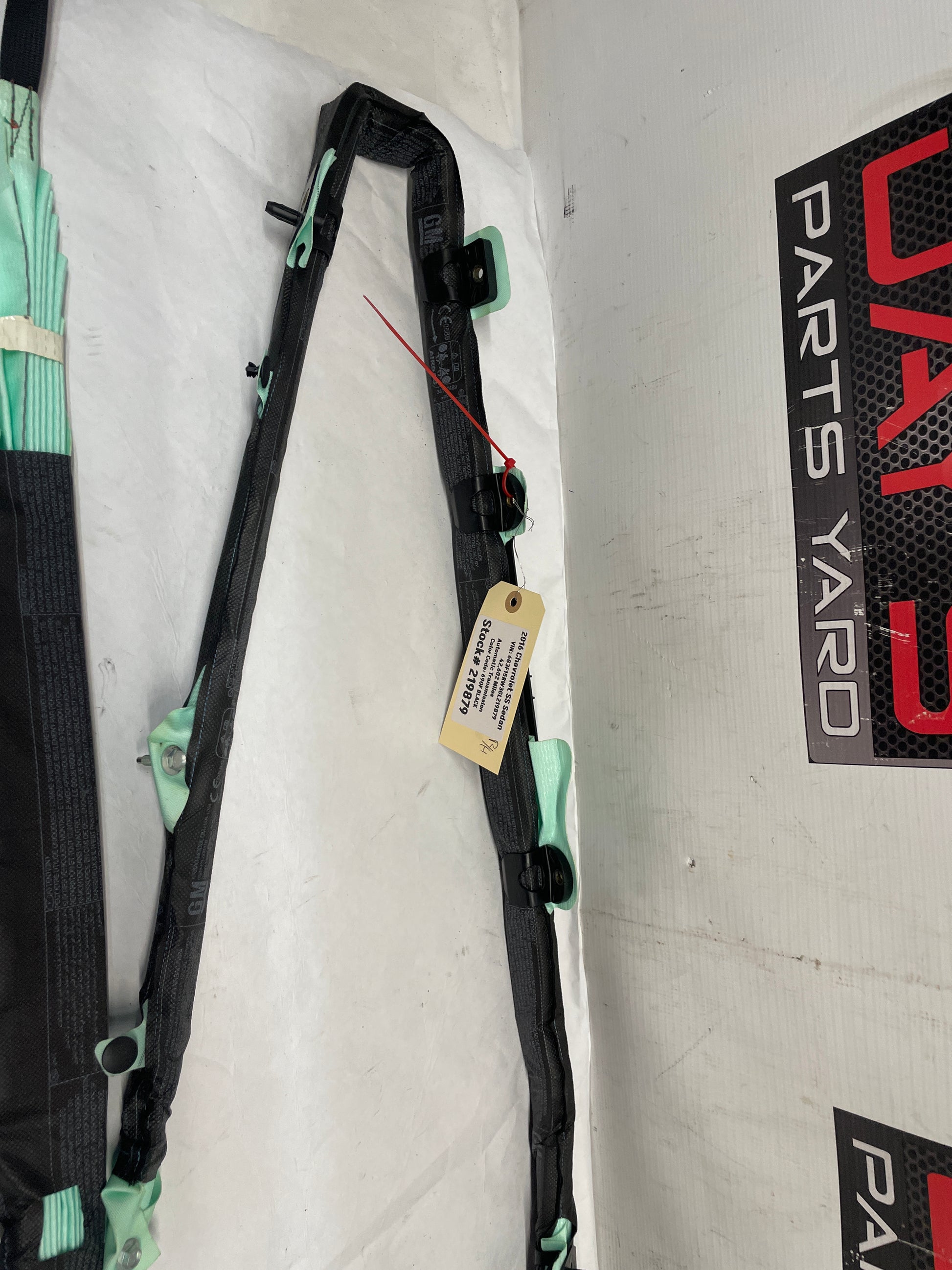 2016 Chevy SS Sedan RH & LH Curtain Airbag Air Bag Roof Side Rail Set OEM - Day's Parts Yard