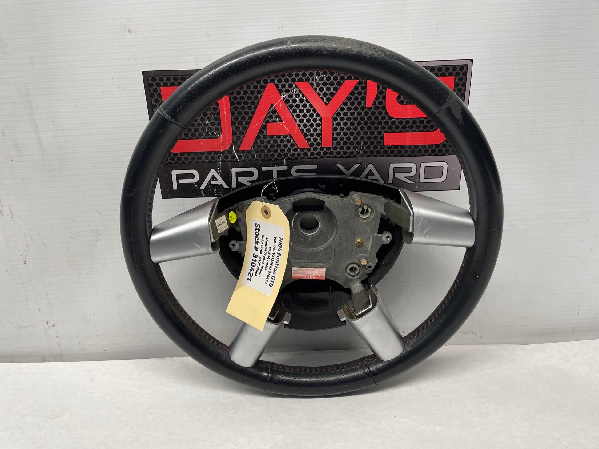 2004 Pontiac GTO Steering Wheel Red Stitching OEM - Day's Parts Yard