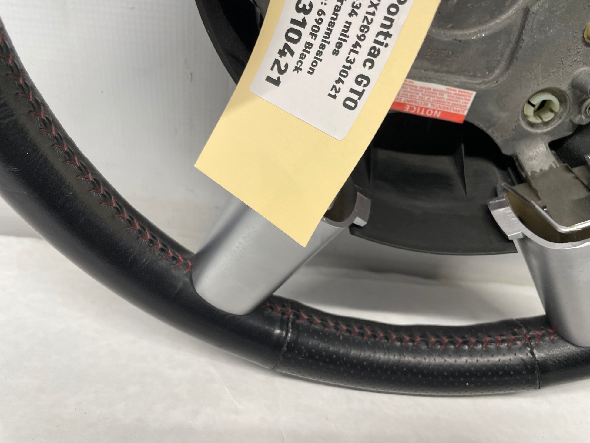 2004 Pontiac GTO Steering Wheel Red Stitching OEM - Day's Parts Yard