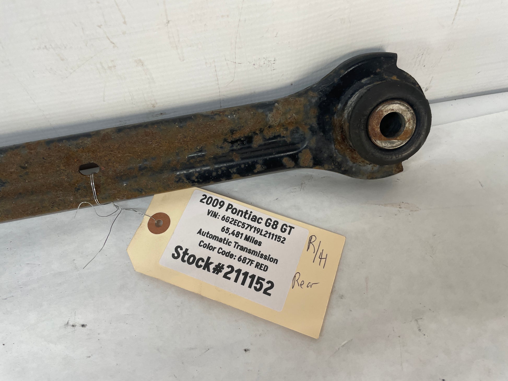2009 Pontiac G8 GT RH Passenger Rear Suspension Adjuster Link Control Arm OEM - Day's Parts Yard