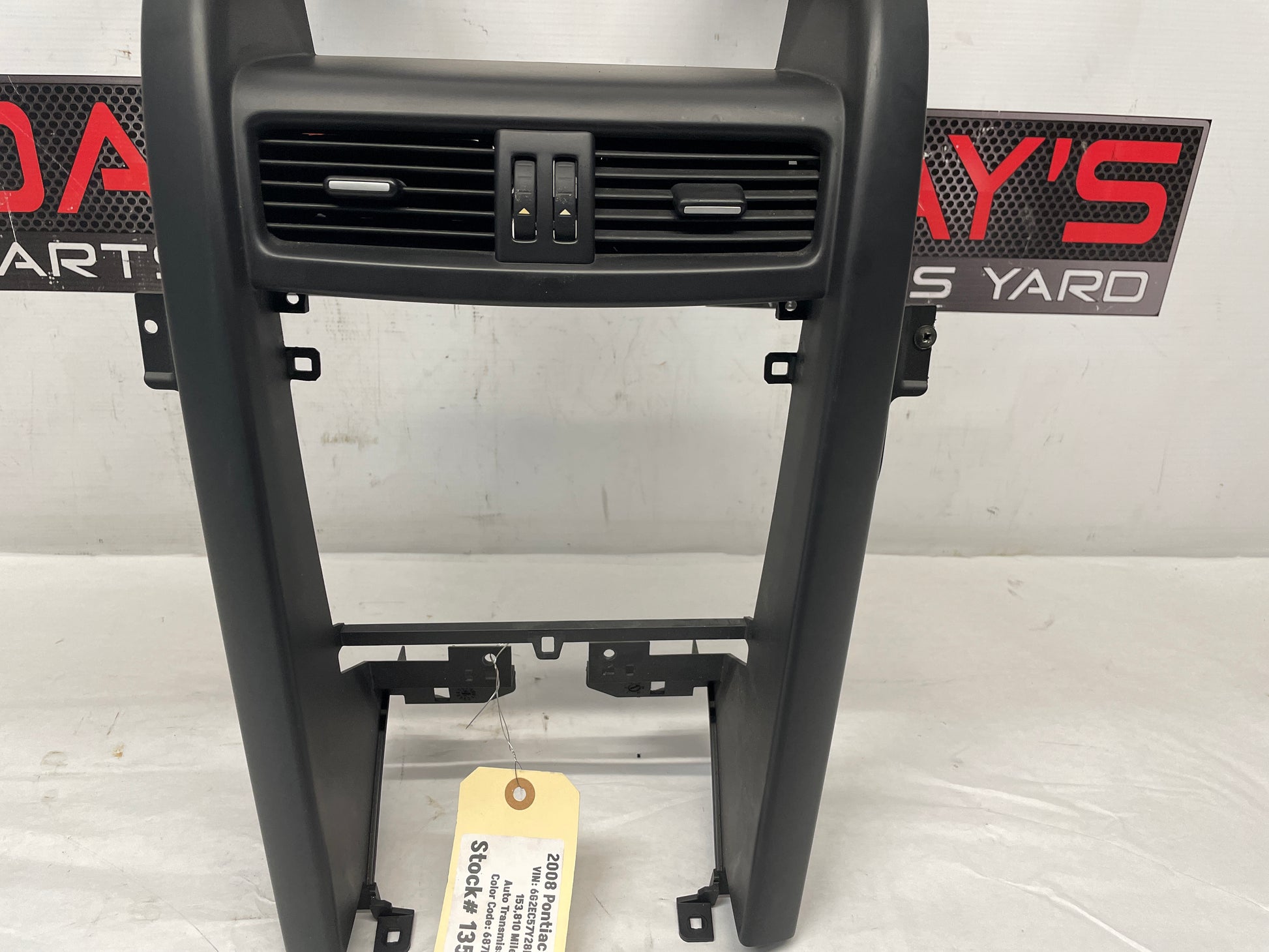 2008 Pontiac G8 GT Center Console Dash Radio Bezel Trim Panel OEM - Day's Parts Yard