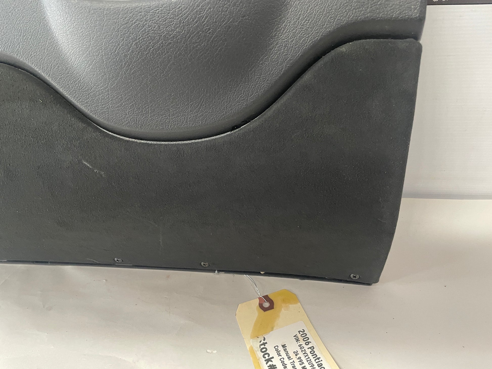 2006 Pontiac GTO Black Suede Knee Bolster Fuse Cover OEM - Day's Parts Yard