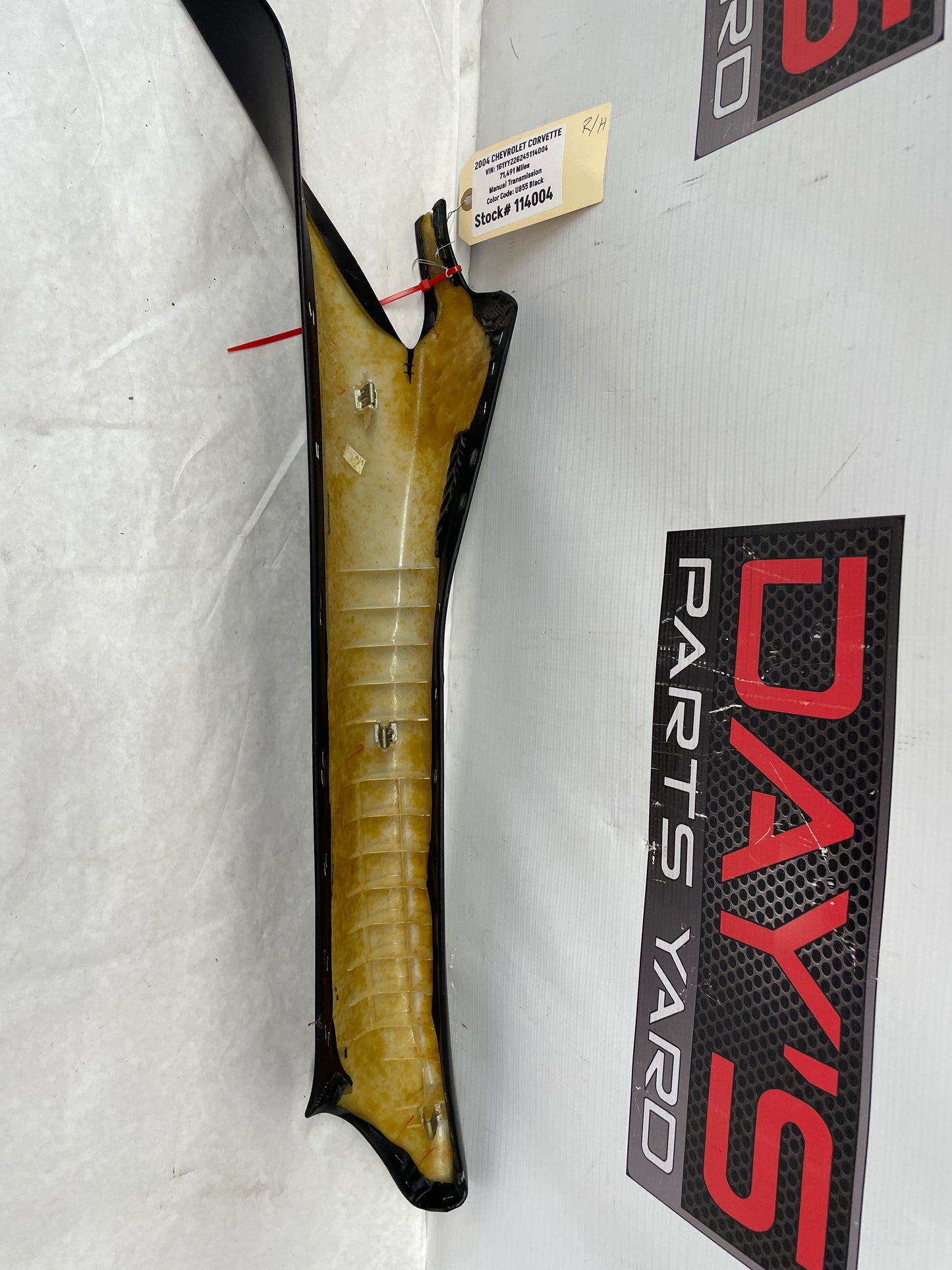 2004 Chevy C5 Corvette Interior A Pillar Trim Moldings RH & LH Black OEM - Day's Parts Yard