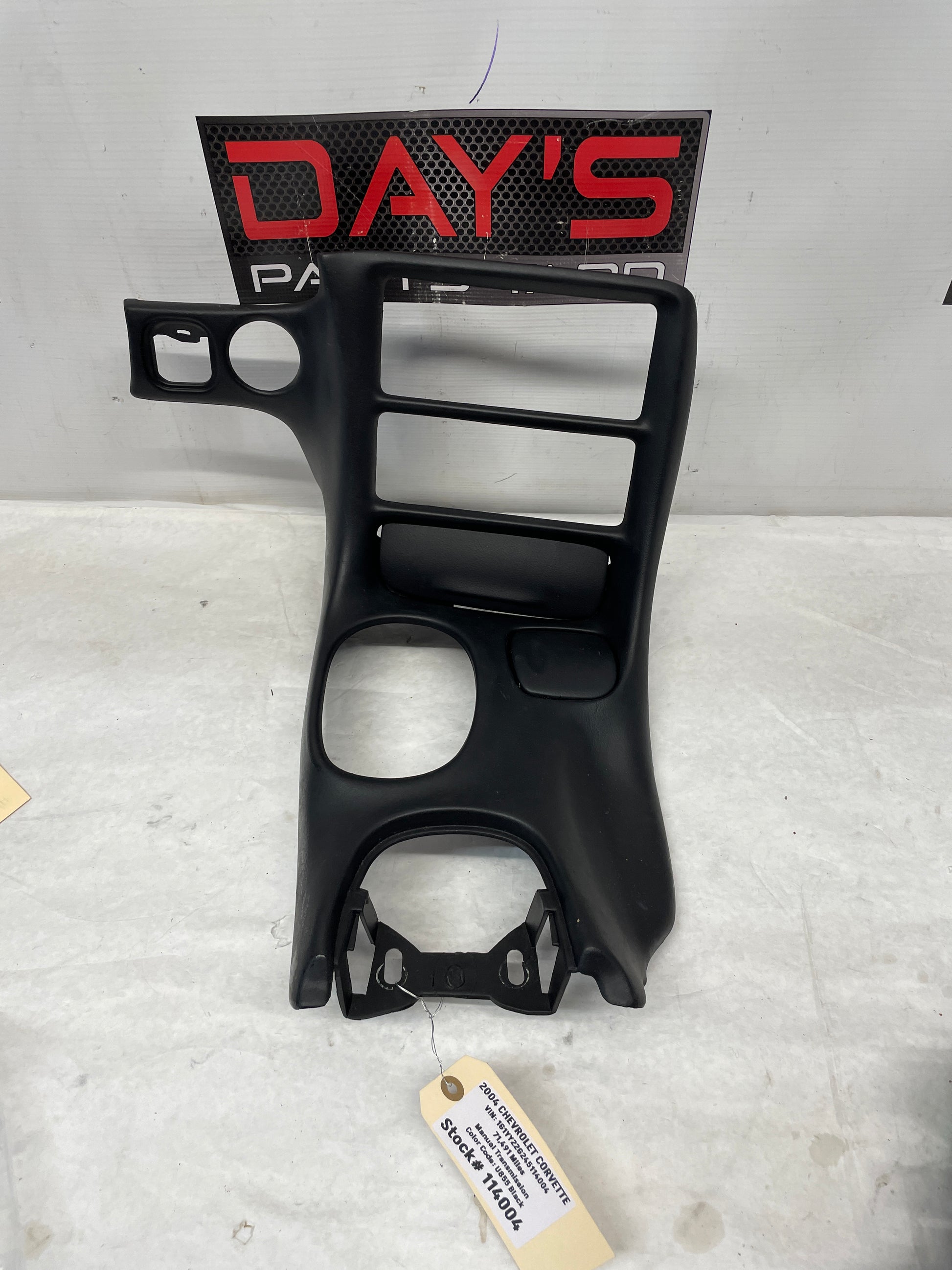 2004 Chevy C5 Corvette Radio Bezel Console Shift Plate Trim Panel Molding OEM - Day's Parts Yard
