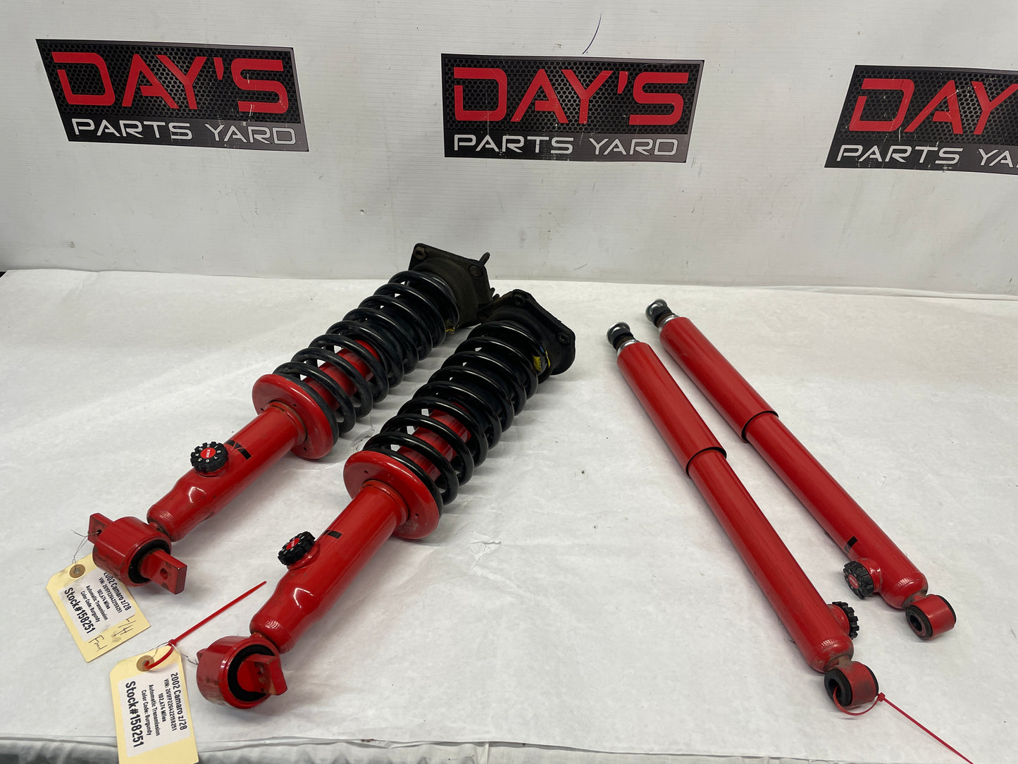 2002 Chevy Camaro Z28 AGX Rear Damping Rate Adjustable Shocks Absorbers & Struts - Day's Parts Yard