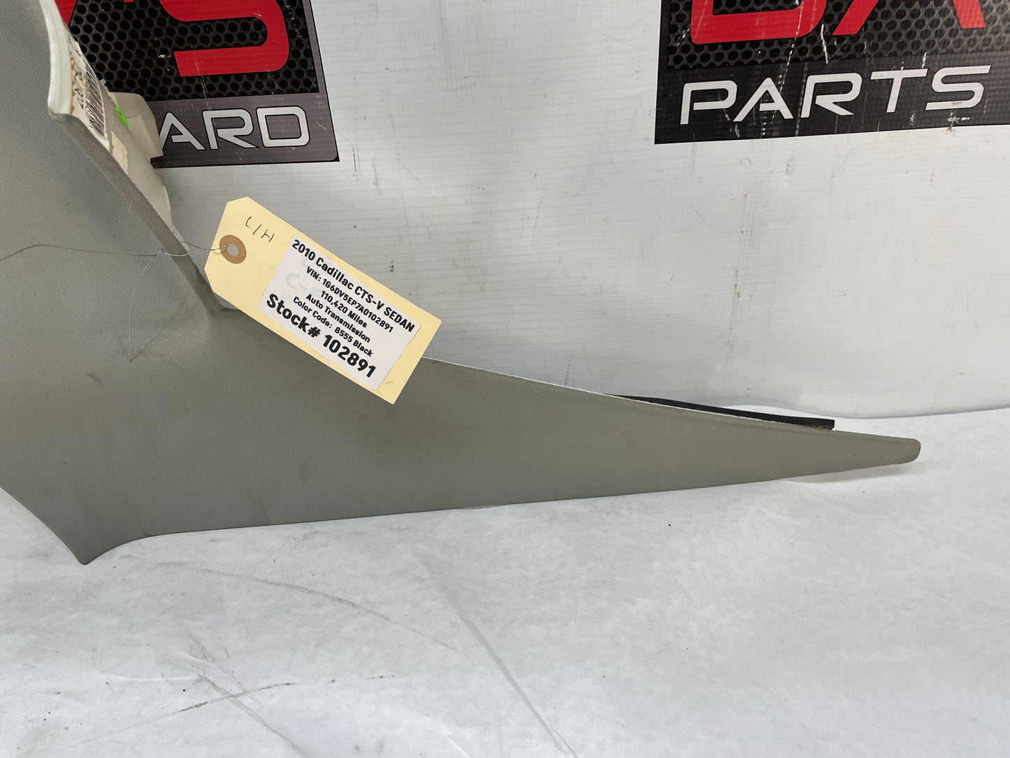 2010 Cadillac CTS-V Sedan LH Driver Titanium Quarter Interior C Pillar Trim Panel OEM