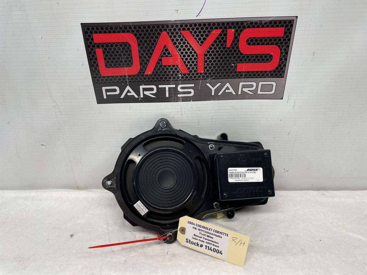 2004 Chevy C5 Corvette RH Passenger Front Door Bose Speaker OEM - Day's Parts Yard
