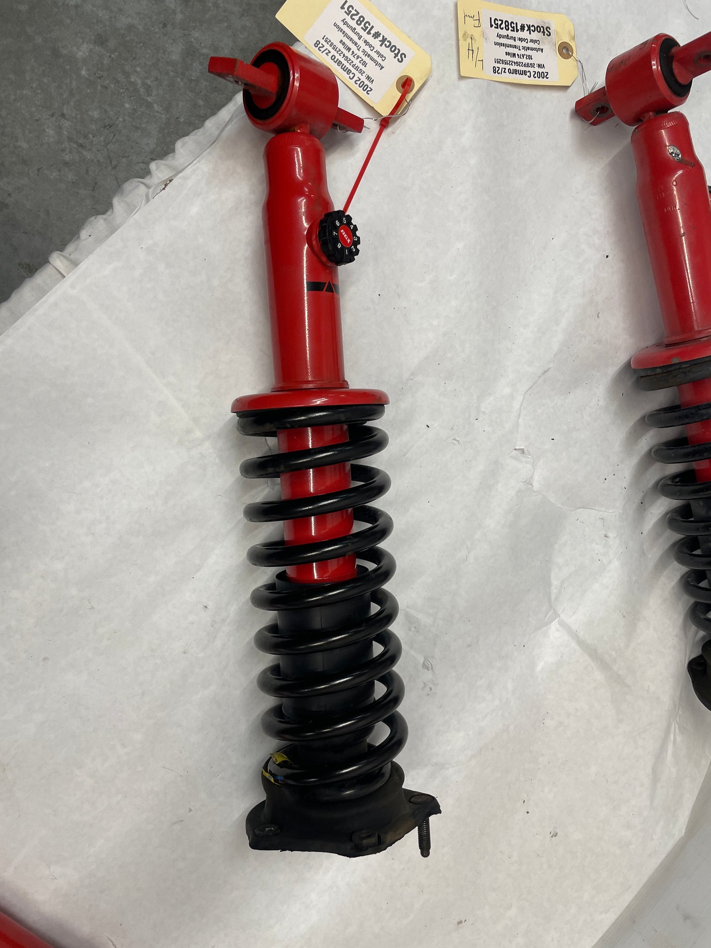 2002 Chevy Camaro Z28 AGX Rear Damping Rate Adjustable Shocks Absorbers & Struts - Day's Parts Yard