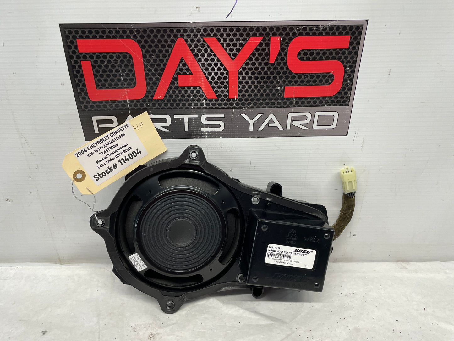 2004 Chevy C5 Corvette LH Driver Front Door Bose Speaker OEM - Day's Parts Yard