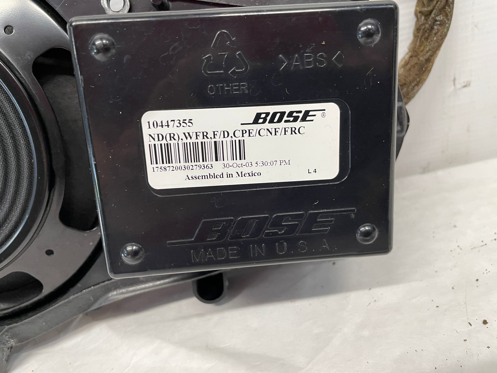 2004 Chevy C5 Corvette LH Driver Front Door Bose Speaker OEM - Day's Parts Yard