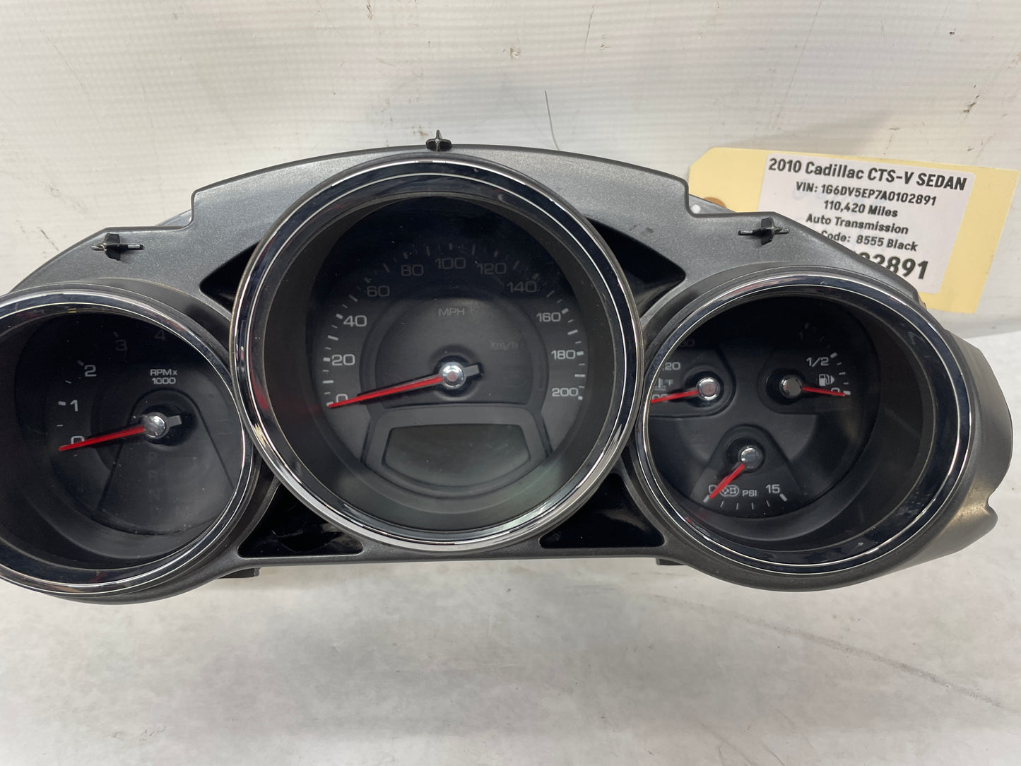 2010 Cadillac CTS-V Gauge Cluster Speedometer Instrument Panel OEM
