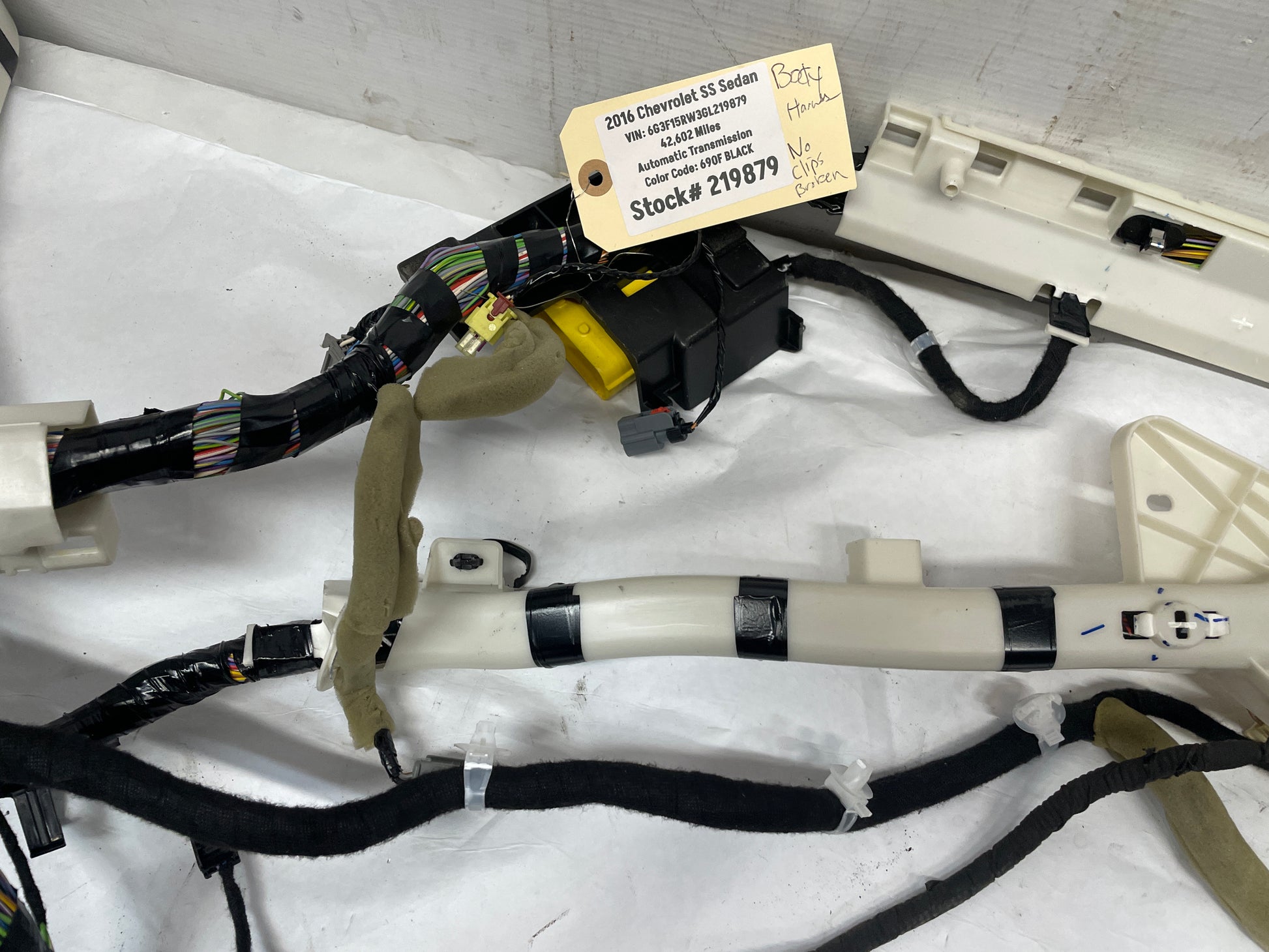 2016 Chevy SS Sedan Body Chassis Wire Wiring Harness Assembly OEM - Day's Parts Yard