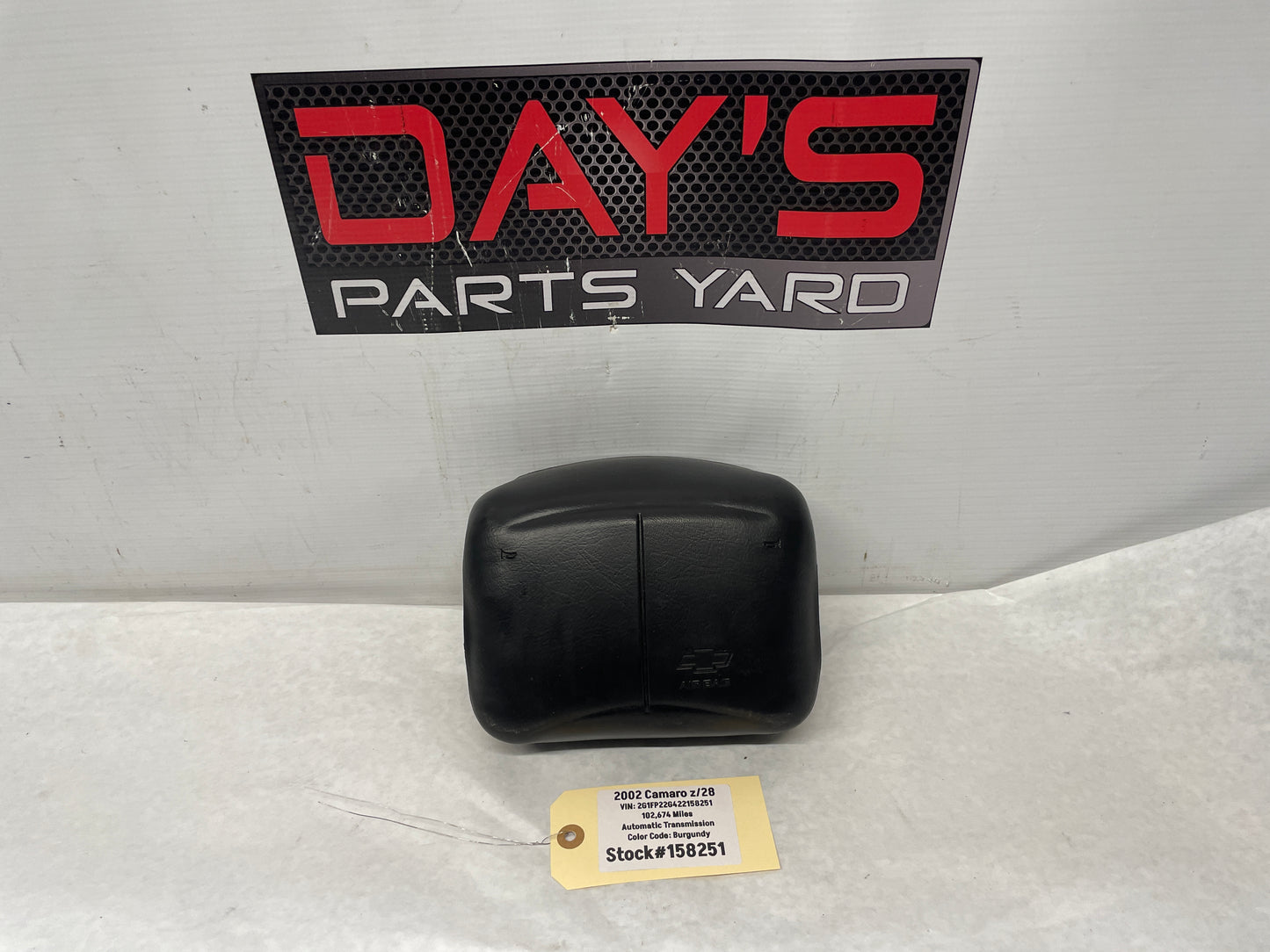 2002 Chevy Camaro Z28 Steering Wheel Airbag Air Bag OEM - Day's Parts Yard