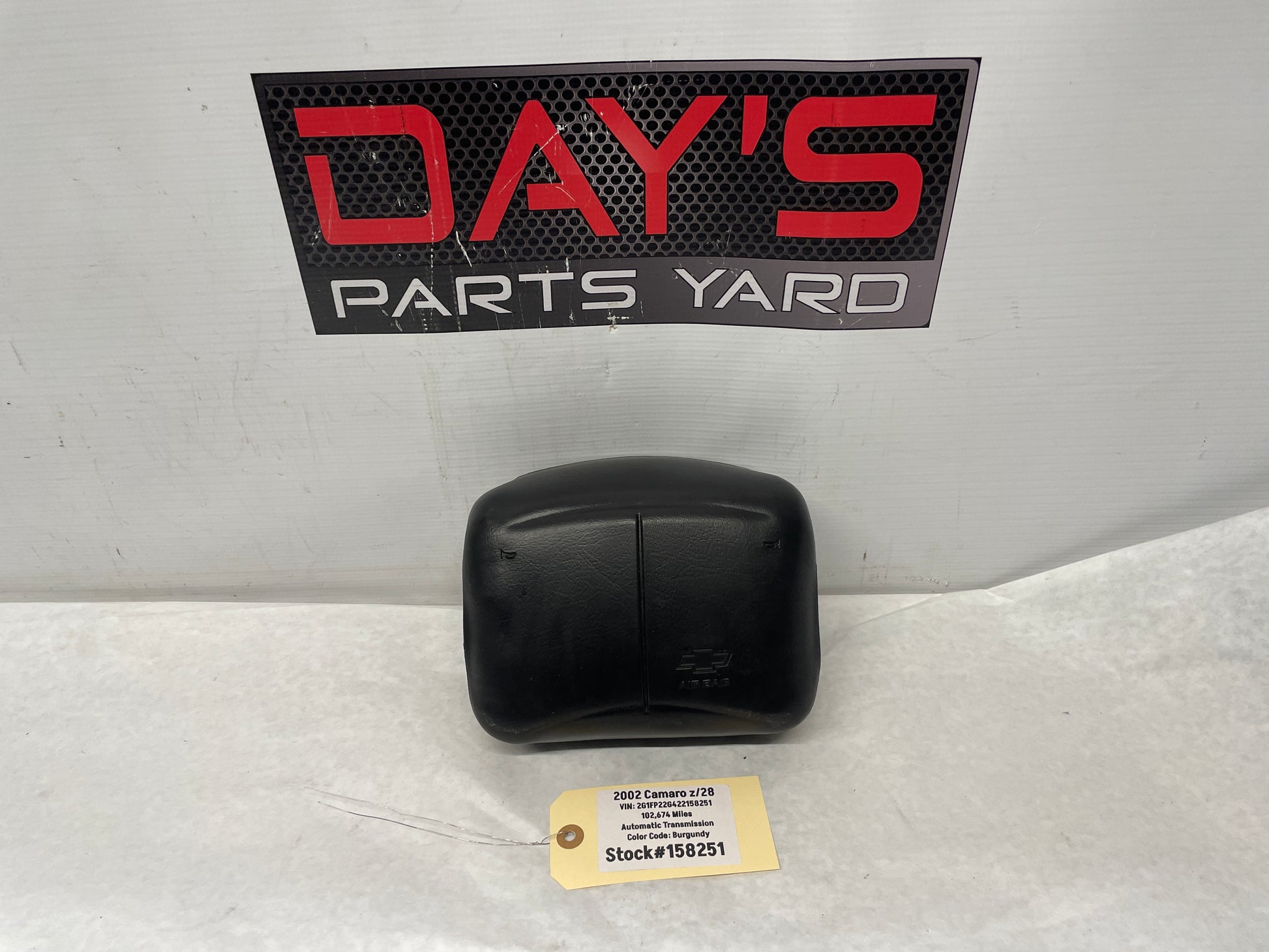 2002 Chevy Camaro Z28 Steering Wheel Airbag Air Bag OEM - Day's Parts Yard
