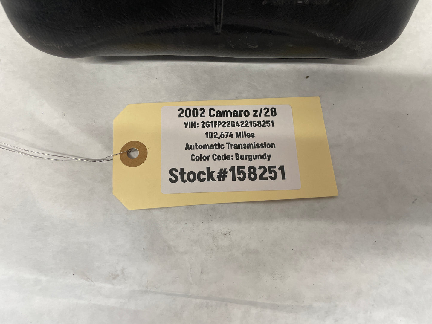 2002 Chevy Camaro Z28 Steering Wheel Airbag Air Bag OEM - Day's Parts Yard