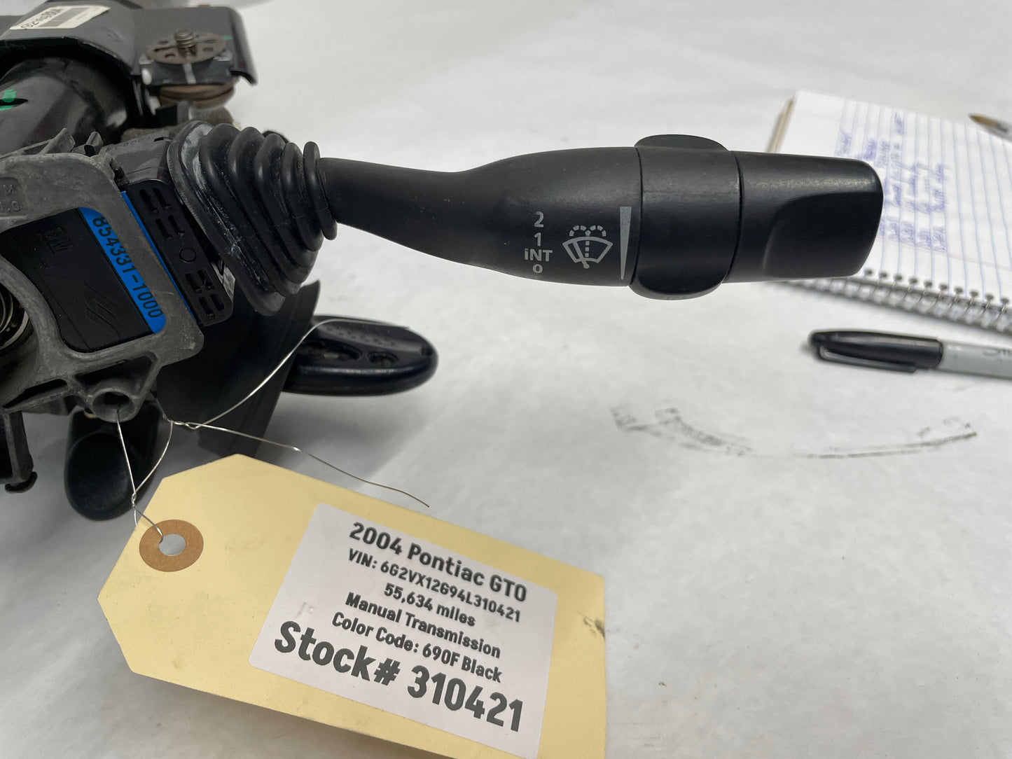 2004 Pontiac GTO Steering Column w/ Key OEM - Day's Parts Yard