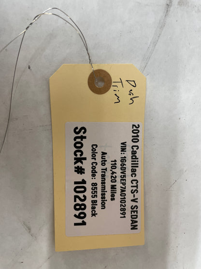 2010 Cadillac CTS-V Sedan Carbon Fiber Dash Console Trim Panel Molding Inserts OEM