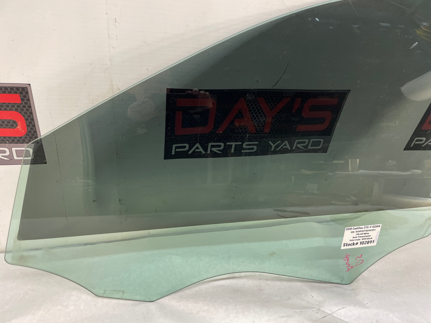 2010 Cadillac CTS-V Sedan LH Driver Front Door Window Glass OEM
