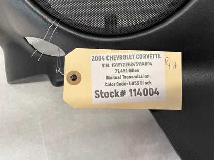 2004 Chevy Corvette RH Passenger Rear Interior Speaker Cover Panel OEM