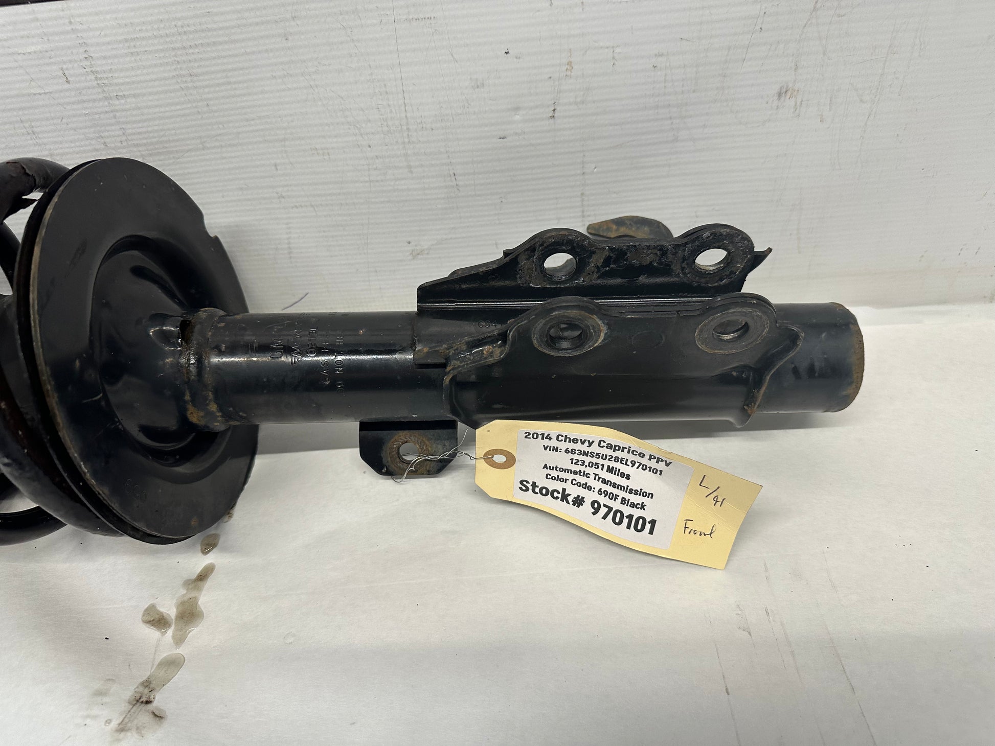 2014 Chevy Caprice PPV LH Driver Front Strut Assembly OEM - Day's Parts Yard