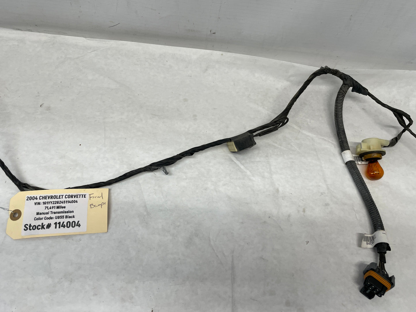 2004 Chevy Corvette Front Bumper Fog Light Wire Wiring Harness OEM