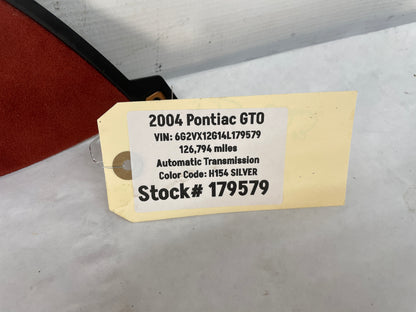 2004 Pontiac GTO LH Driver Center Console Suede Insert Trim Panel OEM Red