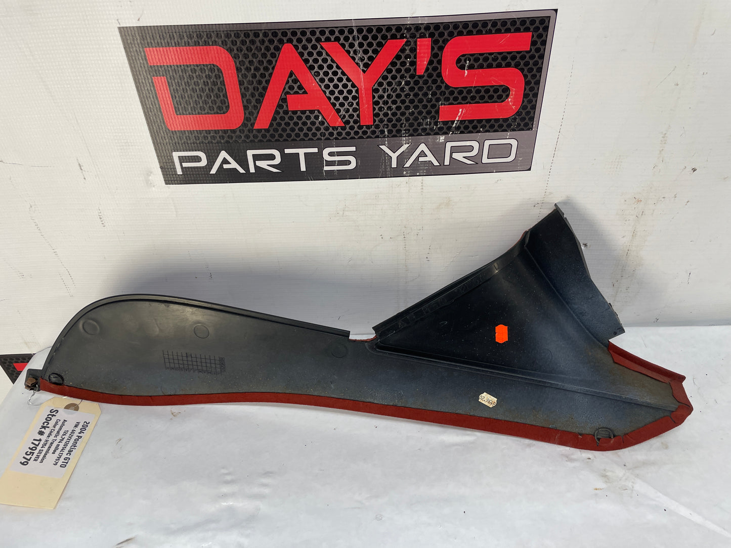 2004 Pontiac GTO LH Driver Center Console Suede Insert Trim Panel OEM Red