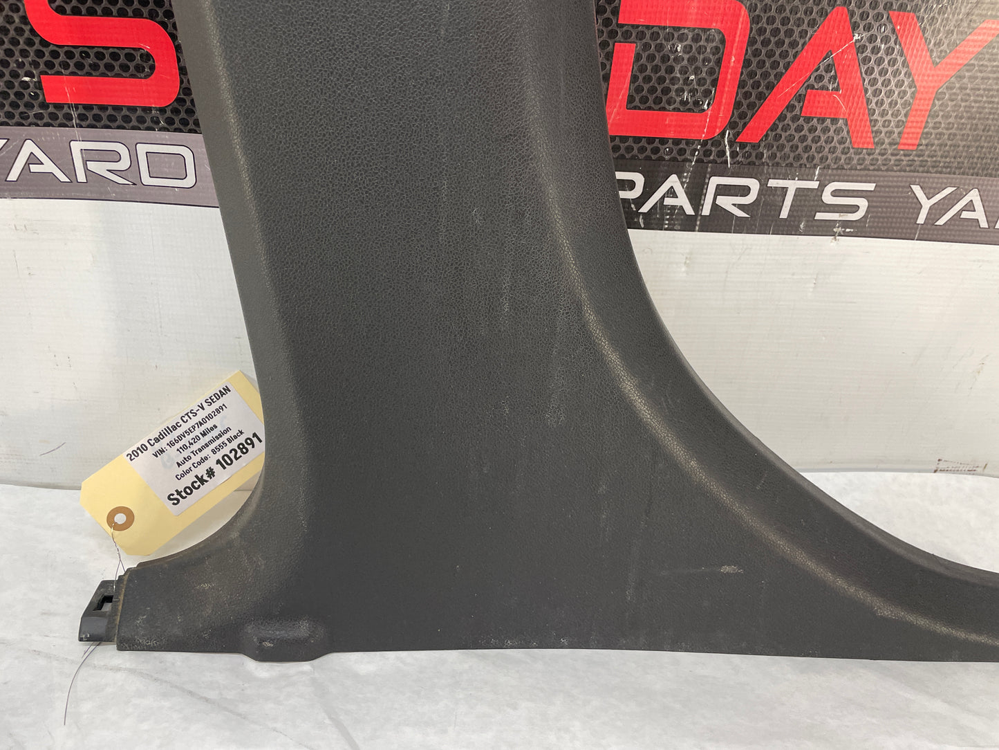 2010 Cadillac CTS-V Sedan LH Driver Lower Interior B Pillar Trim Cover Black OEM