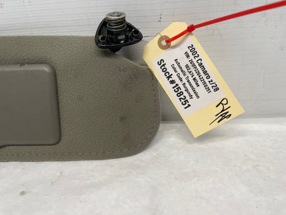 2002 Chevy Camaro Z28 RH Passenger Sunvisor Sun Visor OEM - Day's Parts Yard
