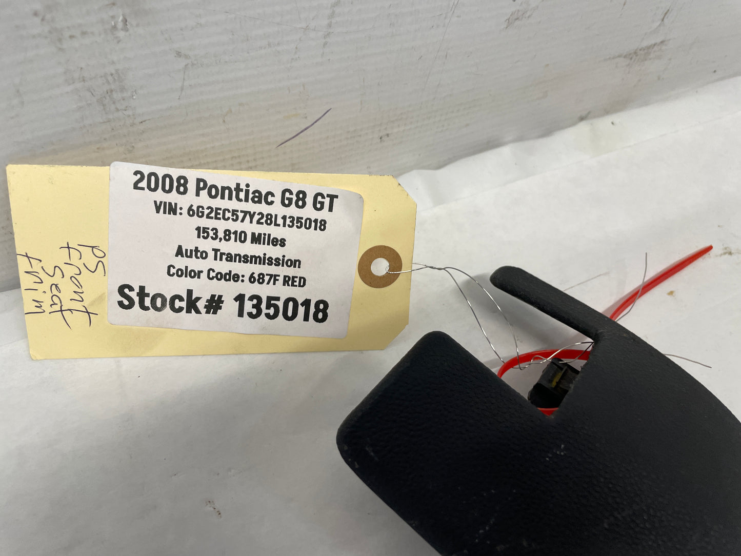 2008 Pontiac G8 GT RH Passenger Front Seat Track Inner Plastic Trim Cover OEM