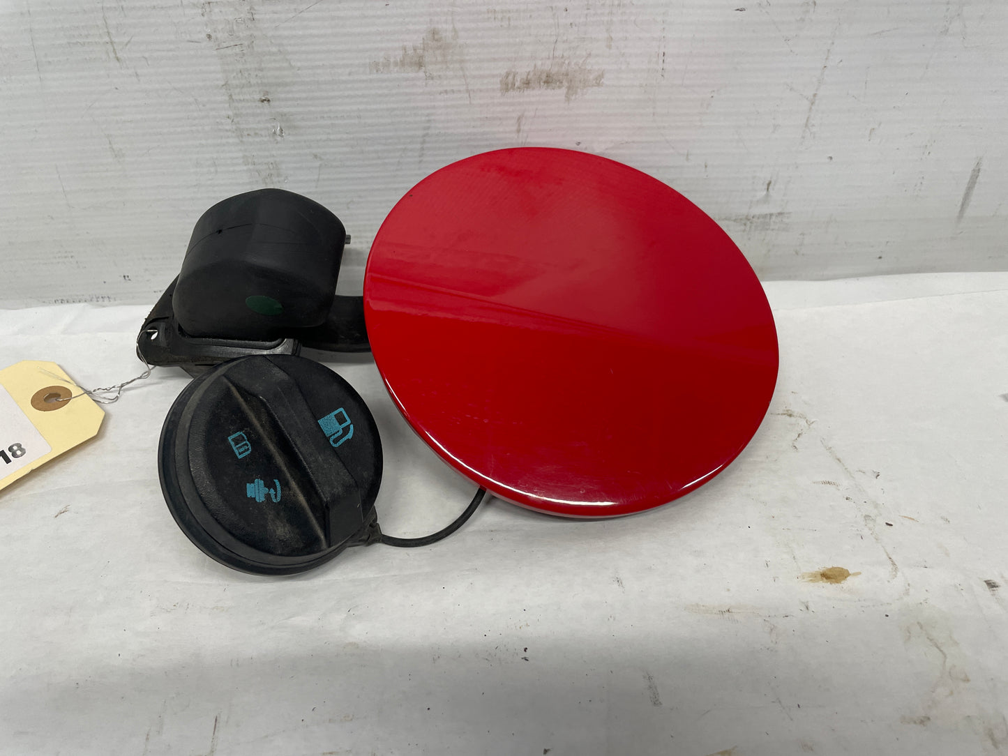 2008 Pontiac G8 GT Fuel Gas Cover Hinge Door Assembly Red OEM - Day's Parts Yard