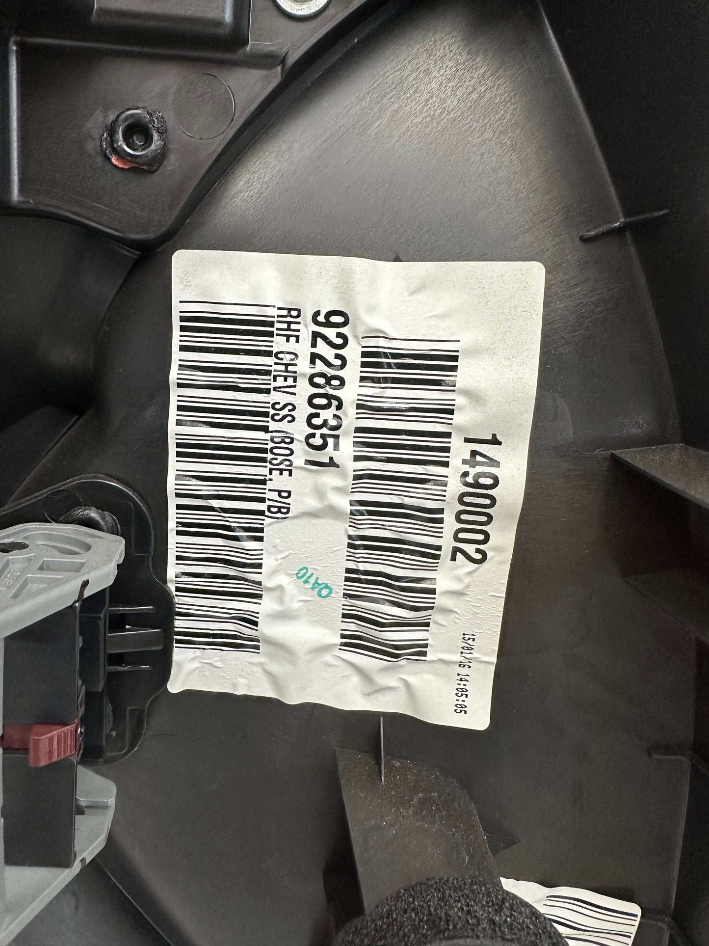 2016 Chevy SS Sedan Front RH Passenger Door Panel OEM - Day's Parts Yard