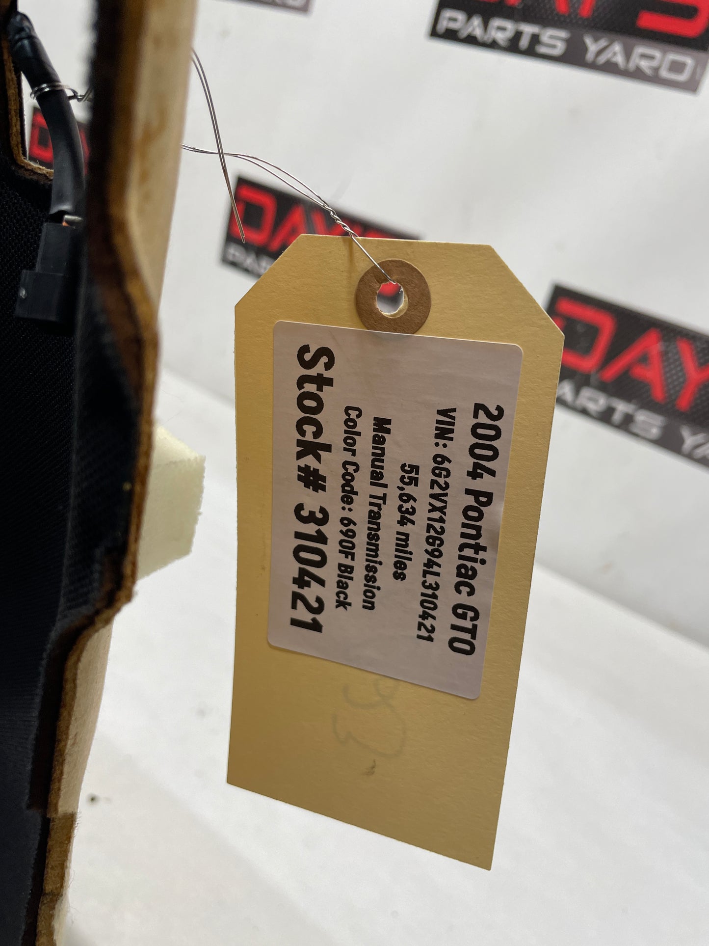 2004 Pontiac GTO Head Liner Headliner Ebony OEM - Day's Parts Yard