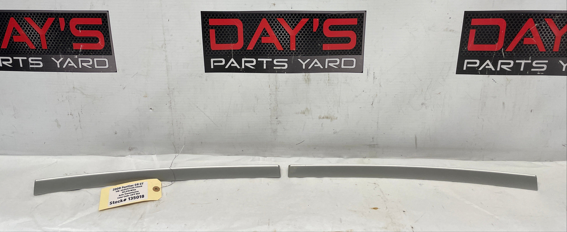 2008 Pontiac G8 GT LH & RH Silver Dash Trim Accent Applique Panel OEM - Day's Parts Yard