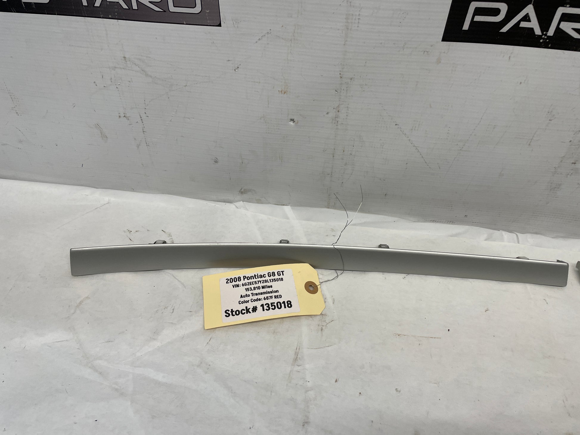 2008 Pontiac G8 GT LH & RH Silver Dash Trim Accent Applique Panel OEM - Day's Parts Yard