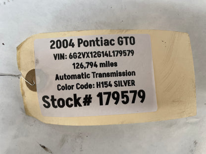 2004 Pontiac GTO Hood Release Safety Latch Striker & Adjustment Rubbers Bumpers OEM