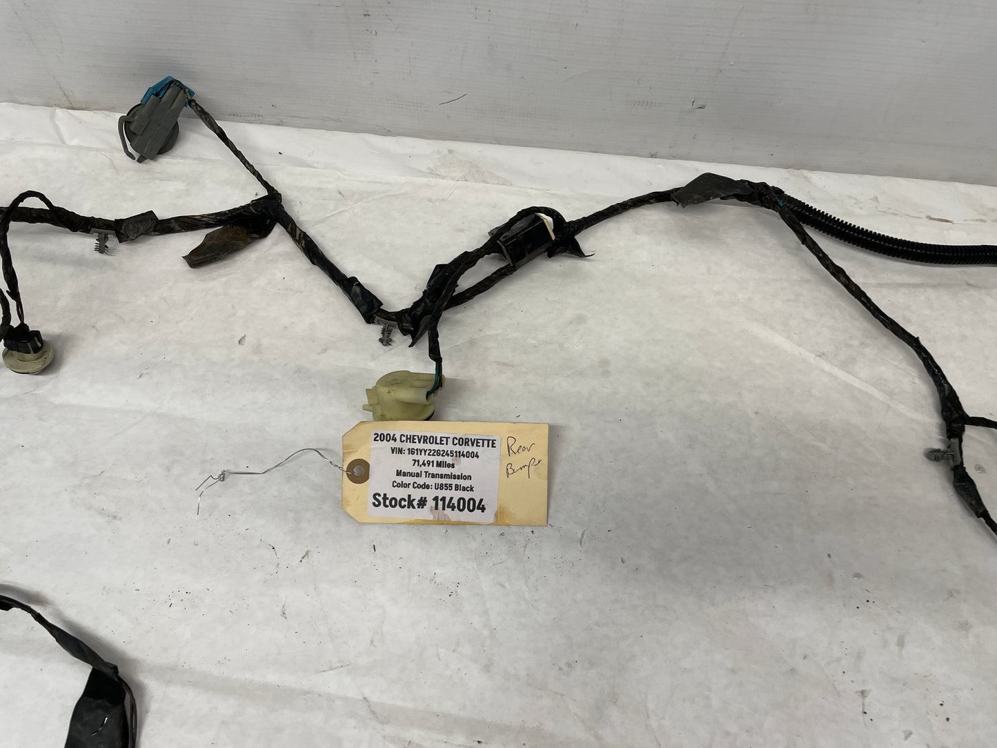 2004 Chevy C5 Corvette Rear Bumper Tail Light Lamp Wire Wiring Harness OEM