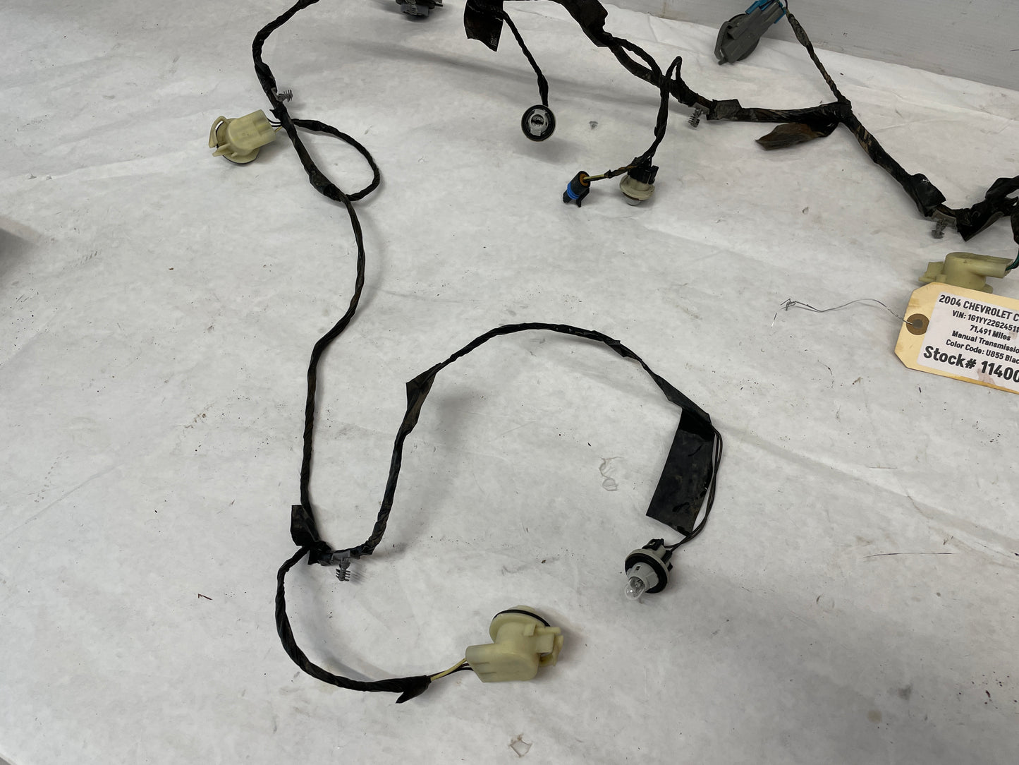 2004 Chevy C5 Corvette Rear Bumper Tail Light Lamp Wire Wiring Harness OEM