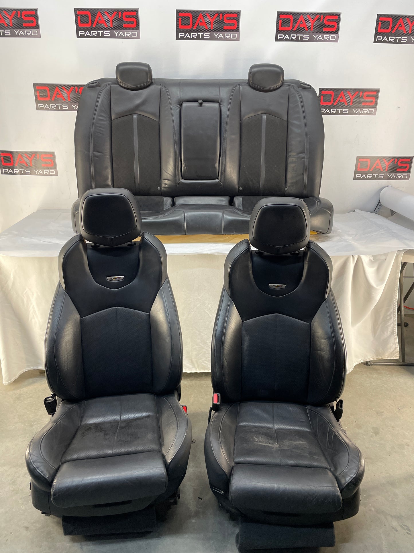 2010 Cadillac CTS-V Sedan Recaro Seats Front & Rear Black Leather OEM